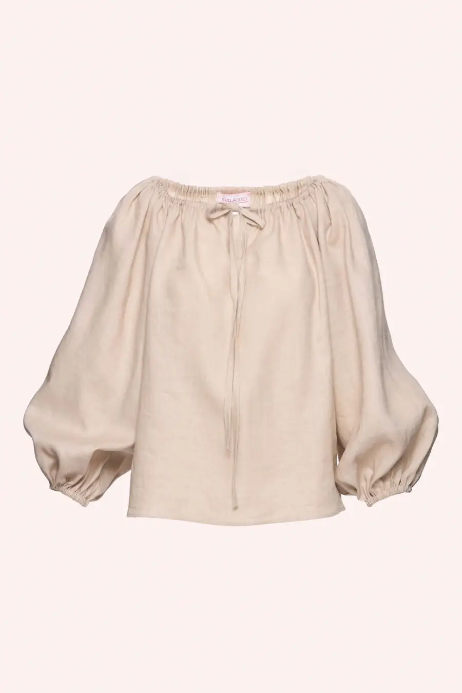 Oodgeroo peasant shirt in beige - DISCLAIMER: Please note that all items within the Archive Sale are not eligible for returns. Some of the items in the Archive Sale may be production samples and may have been used for the collection photoshooting. It may have small flaws, however no rips or anything major that would make the iten unsuitable for wear. If you would like to receive photos of the item you are ordering, please feel free to get in touch and we will gladly photograph it for you.