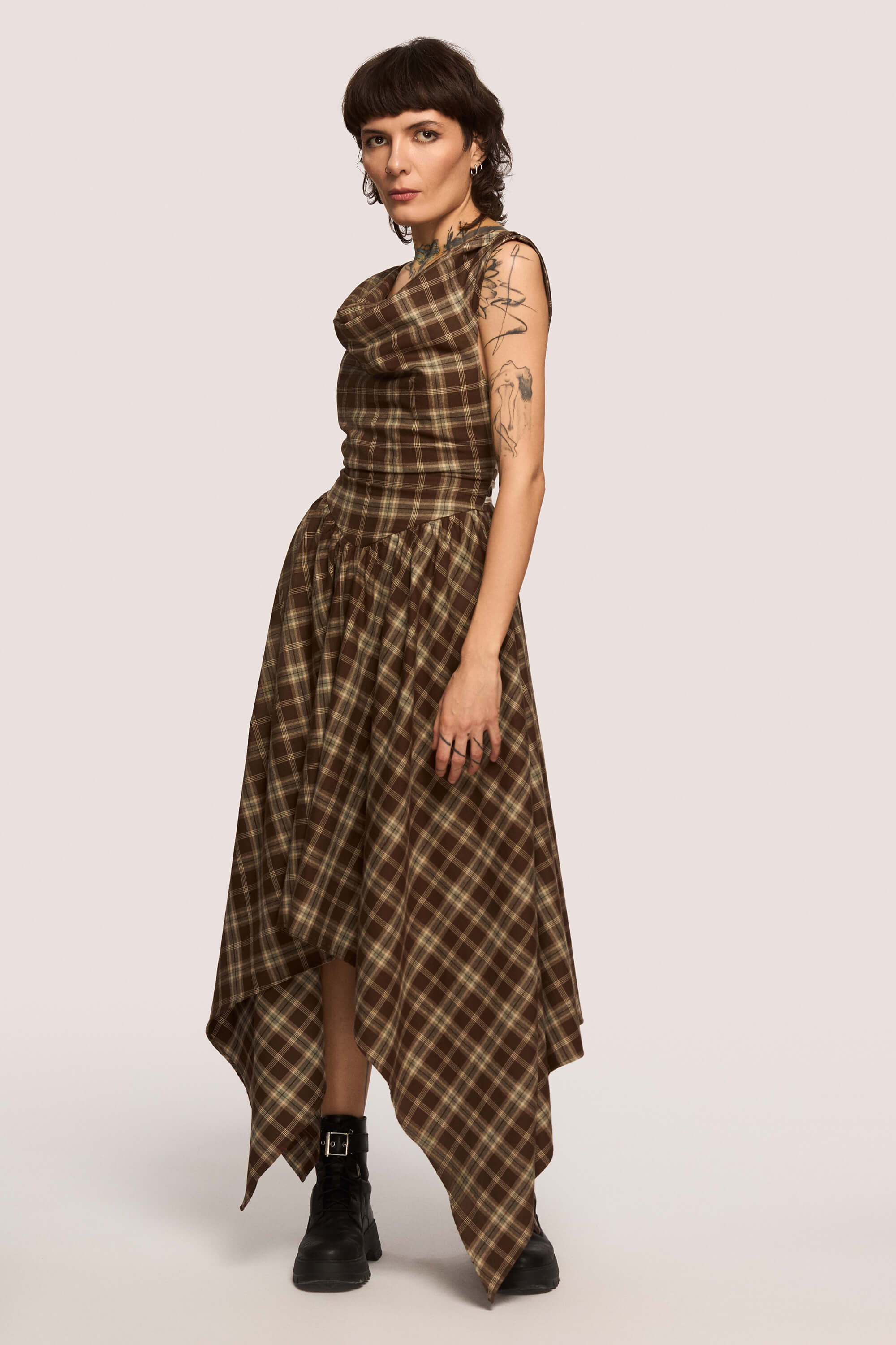 Winter 2025 Delta Of Venus Corset Dress In Chestnut Plaid 3 Delta Of Venus Corset Dress In Chestnut Plaid Made to meet you where you are.