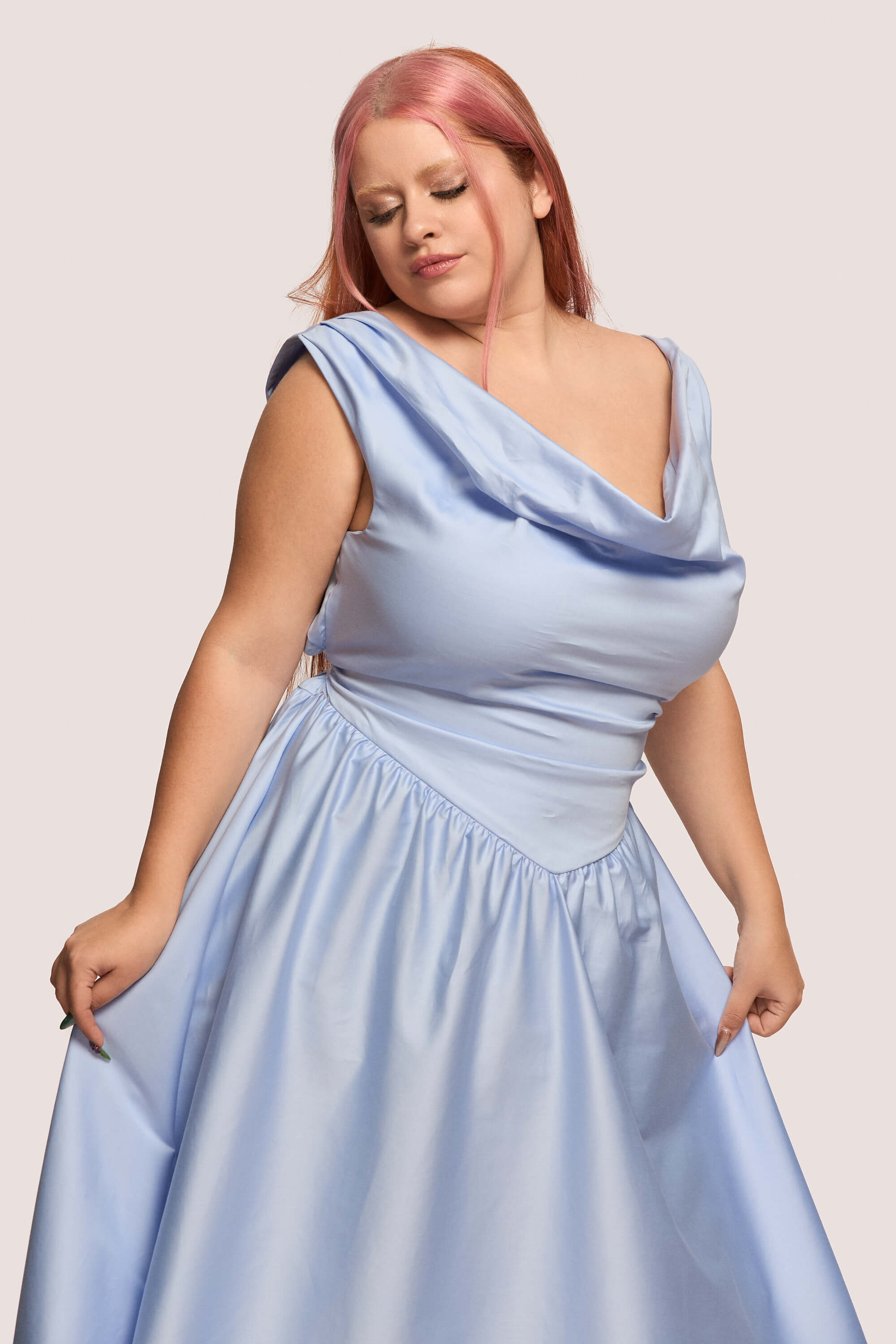 Winter 2025 Delta Of Venus Corset Dress In Sky Blue 7 Delta Of Venus Corset Dress In Sky Blue Delta of Venus corset dress in sky blue A silhouette that doesn’t ask you to shrink.