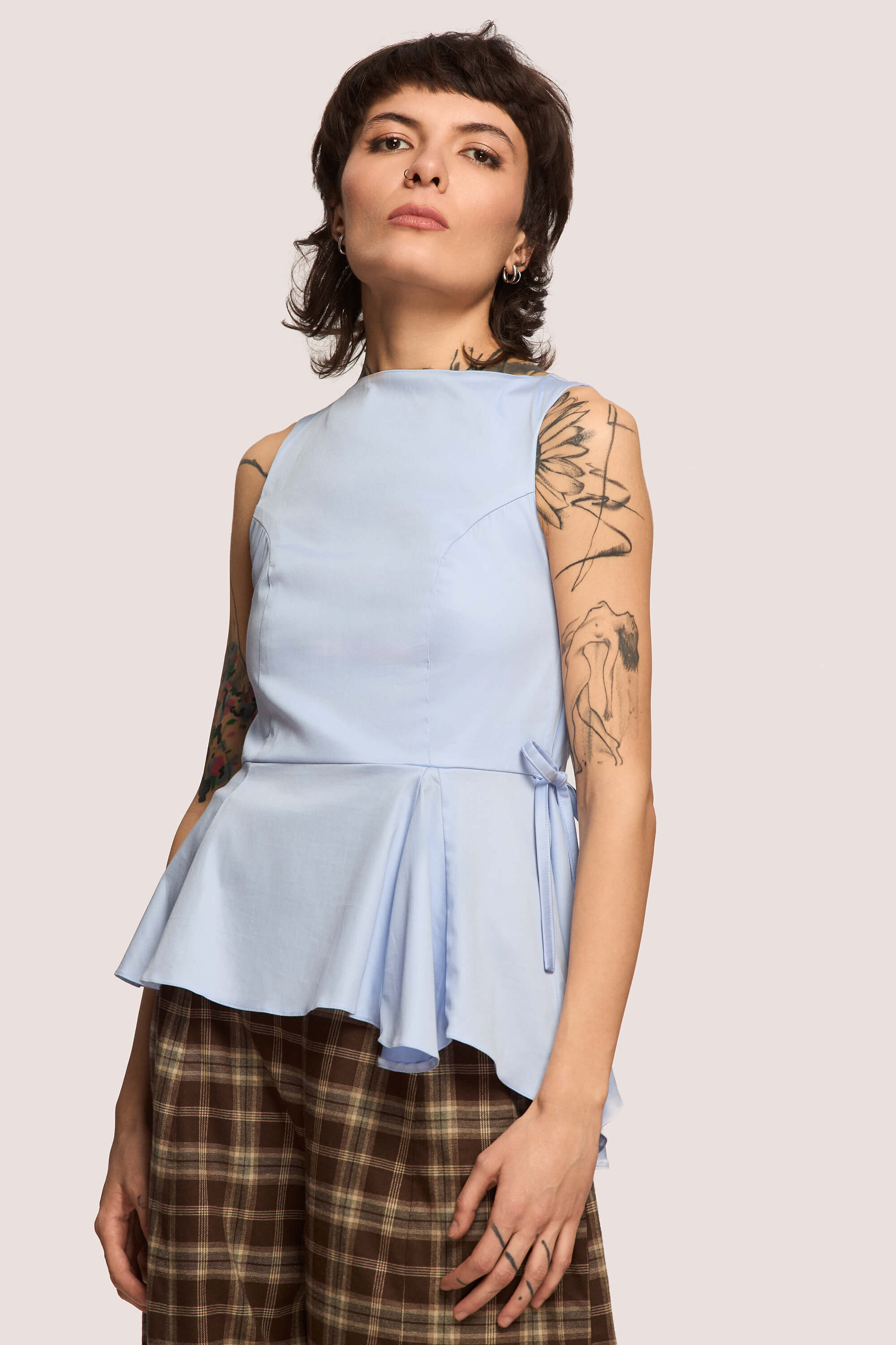 Winter 2025 Invisibility Blues Sleeveless Shirt In Sky Blue 4 Invisibility Blues Sleeveless Shirt In Sky Blue Designed for the moments you don’t post, made to accompany you through years, not seasons.