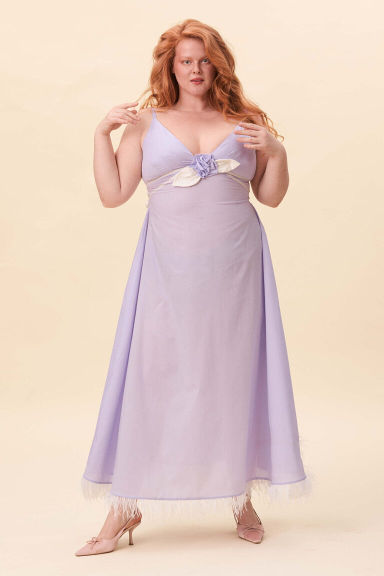 Gone Girl Slip Dress In Lavender Voille - Loud Bodies